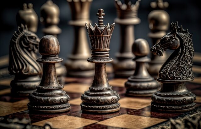 チェスのボードと駒の画像